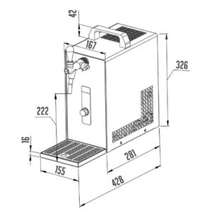 Lindr Pygmy 20/K product dimensions diagram